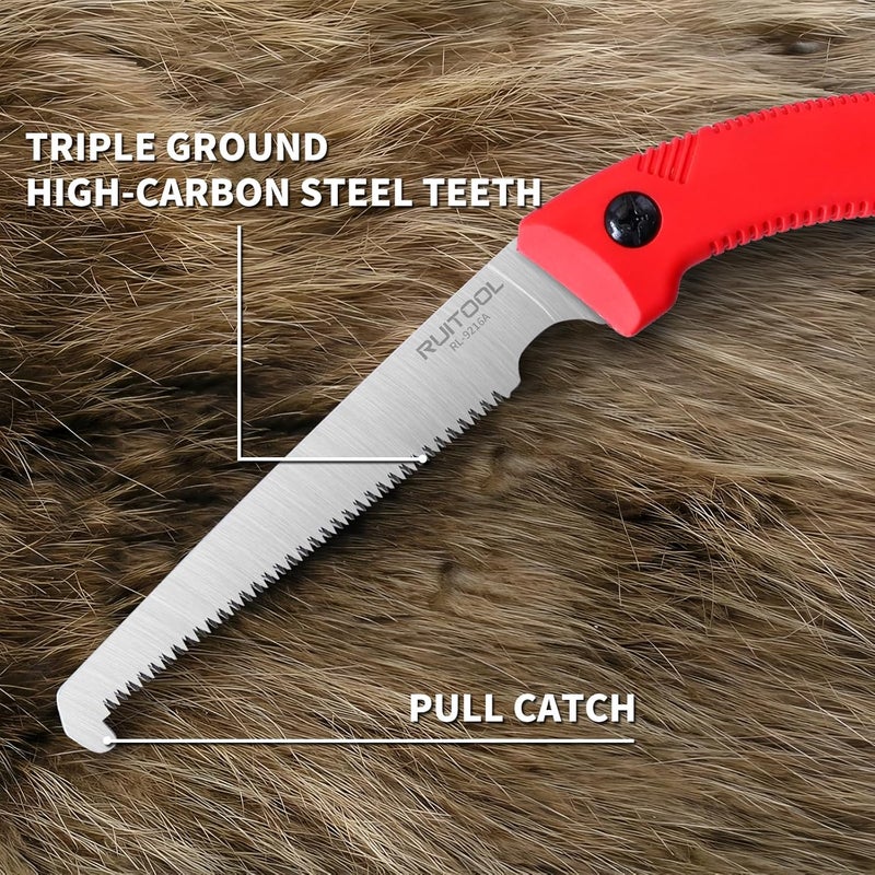 RUITOOL Bone Meat Saw for Hunting and Butchering, Camping Saws for Rib Cutting, Outdoor Portable Hand Saw with Non-Slip Handle, High Carbon Steel 12 TPI Saw Blad with Triple Ground Saw Teeth - Image 4